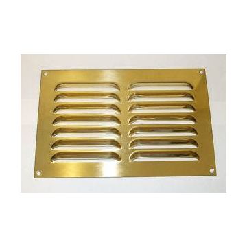 305 x 305mm Louvre Vent Polished Brass HD5637