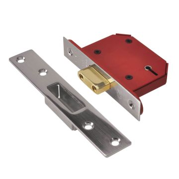 Union Strongbolt 5 Lever Deadlock BS3621 Satin Chrome 63mm 2100S