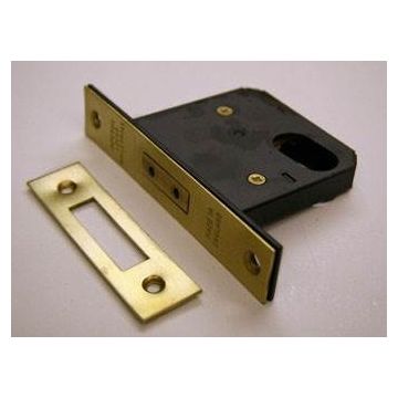 Guardian G7054 76Mm P.Brass Oval Deadlock Door Lock Case Only