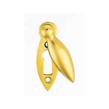 Aq45 P.Brass Covered Peardrop Key Hole Cover