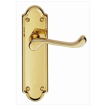 DL18 Ashtead Latch Door Handle Polished Brass