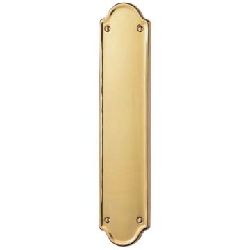Dl20 305Mm X 64Mm Polished Brass Shaped Finger Plate