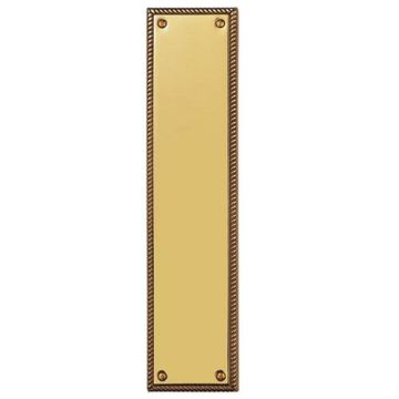 Fg10 305Mm X 73Mm Polished Brass Georgian Finger Plate