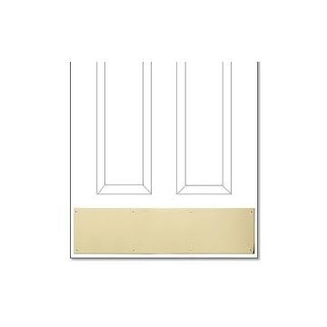 Kick Plate 711 x 152 x 1.2mm Polished Brass Drilled