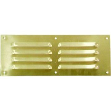305 x 76mm Louvre Vent Polished Brass HD5635