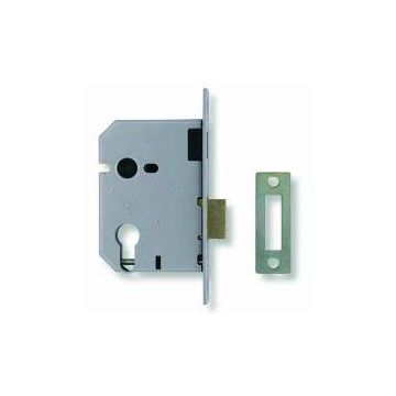 Union L2149 Euro Deadlock 76mm Satin Chrome