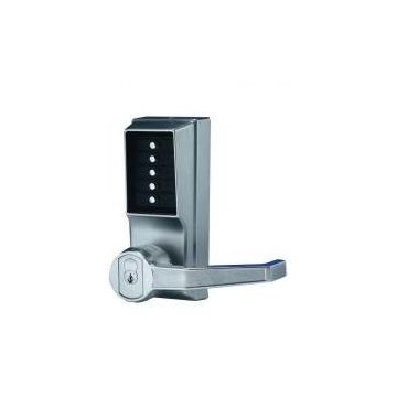 Unican Lr1021 Satin Chrome Right Hand Lever Handle Digital Door Lock With Key Bypass