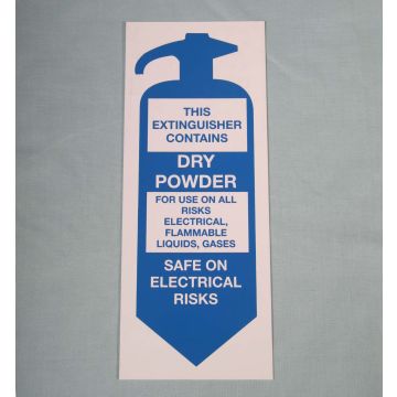Dry Powder 100Mm X 250Mm Rigid Plastic Sign