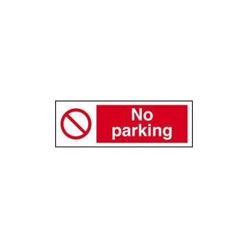 No Parking 300Mm X 100Mm Rigid Plastic Sign