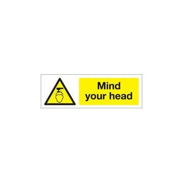 Mind Your Head 300Mm X 100Mm Rigid Plastic Sign