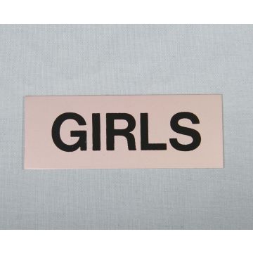 100 X 40Mm Satin Aluminium 'Girls' Sign