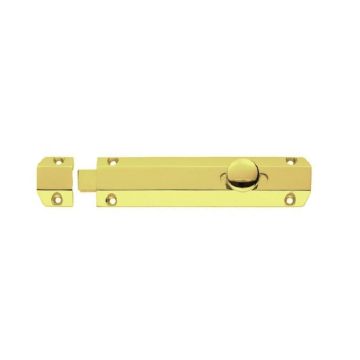 AQ81 102mm Surface Bolt Polished Brass