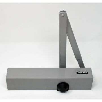 Briton 2130B.C 2-6 Door Closer with Backcheck Silver