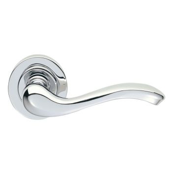Manital AQ3CP Apollo Round Rose Door Handle Polished Chrome