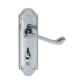 DL18WC Ashtead Bathroom Door Handle Polished Chrome