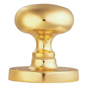 M35 Mushroom Victorian Door Knob Polished Brass