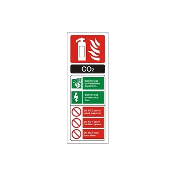 Co2 Gas 100Mm X 250Mm Rigid Plastic Sign