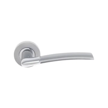 Northwood Round Rose Fire Door Handle Chrome Duo FD30/60