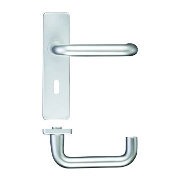 Doorfit ICK119/1L Safety Lever Lock Door Handle Aluminium To BS8300