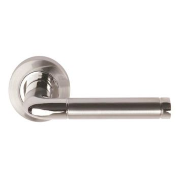 Colima 3842 Duo Chrome Lever Handle On Round Rose