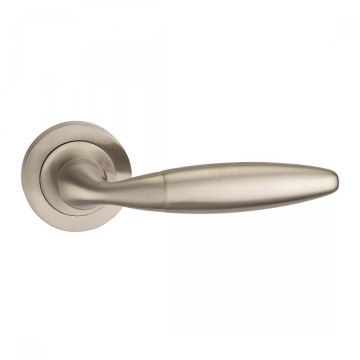 Fortessa Bulbus Round Rose Door Handle Satin Nickel