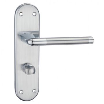 Fortessa Foko Bathroom Backplate Door Handle Chrome Duo