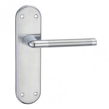 Fortessa Foko Latch Backplate Door Handle Chrome Duo