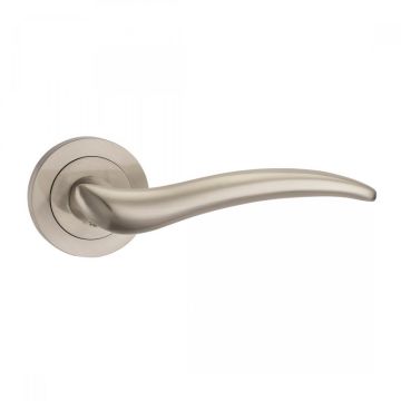 Fortessa Swish Round Rose Door Handle Satin Nickel