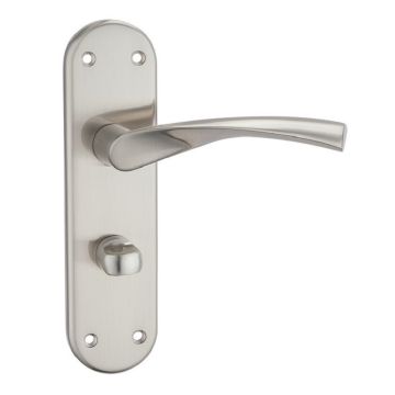 Fortessa Verto Bathroom Backplate Door Handle Satin Nickel
