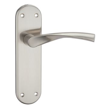 Fortessa Verto Latch Backplate Door Handle Satin Nickel