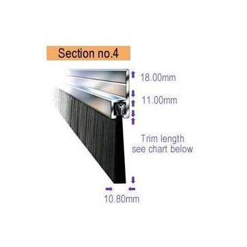 FS4/43 43mm Brush Draught Excluder 3M Length Aluminium Carrier
