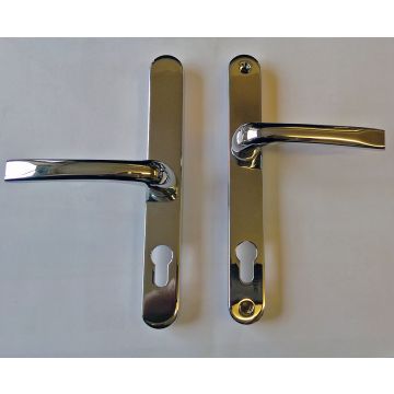 Mila ProLinea Lever Door Handle 92/62PZ 240mm Backplate Chrome (050449)