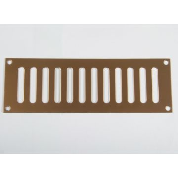 229 x 76mm Plain Slotted Vent Polished Brass HD3762