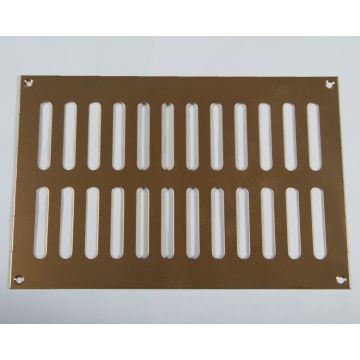 229 X 152mm Plain Slotted Vent Polished Brass HD3763