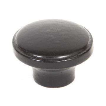 From The Anvil Ribbed Cabinet Knob - Black