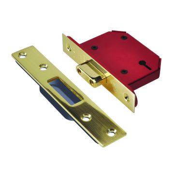 Union Strongbolt 3 Lever Deadlock Brass 76mm J2103