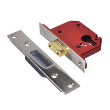 Union Strongbolt Euro Deadlock J21EUS Satin Stainless 63mm
