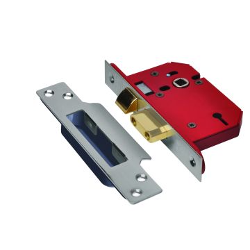 Union Strongbolt 3 Lever Sashlock Satin Stainless 63mm J2203