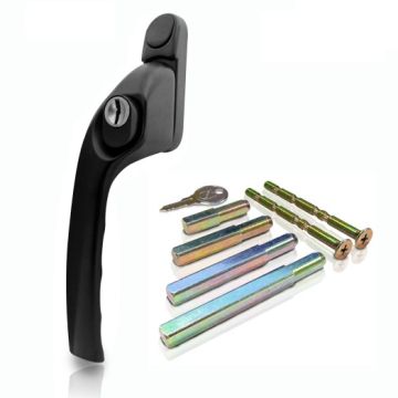Versa Retro-fit Offset Window Espag Handle Black Left hand