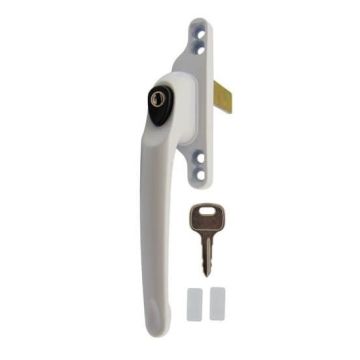 Cego Cadenza Locking Window Handle Left Hand White