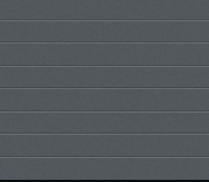 Hormann LPU42 M Ribbed Silkgrain sectional garage door - Image 2