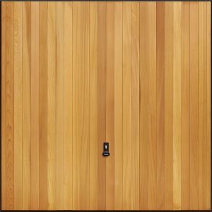 Garador Vertical Cedar timber up and over garage door