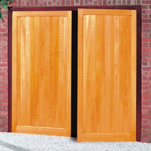 Cardale Vertical timber side hinged garage door