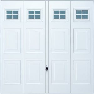 Hormann 2304 Georgian with windows steel up and over garage door