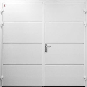 CarTeck solid horizontal side hinged garage door