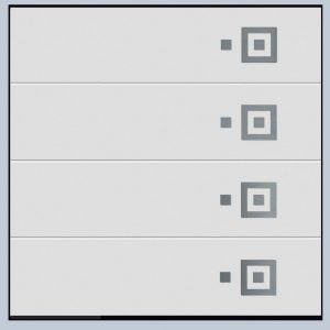 Hormann LPU67 L Ribbed Design 453 sectional garage door