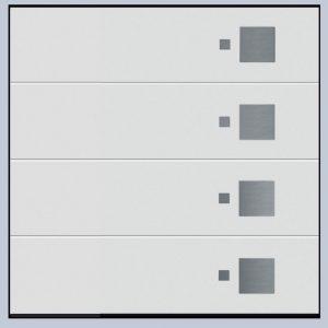 Hormann LPU67 L Ribbed Design 455 sectional garage door