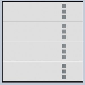 Hormann LPU67 L Ribbed Design 456 sectional garage door