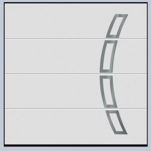 Hormann LPU67 L Ribbed Design 457 sectional garage door