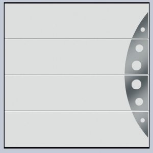 Hormann LPU67 L Ribbed Design 458 sectional garage door